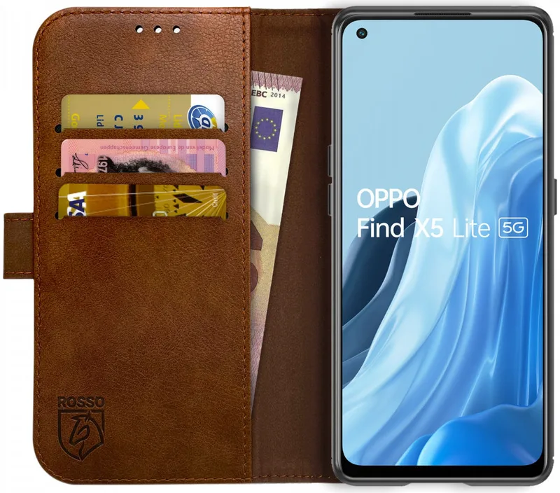Κόκκινο Element PU Θήκη Πορτοφόλι Oppo Find X5 Lite - Brown (8719246358401)