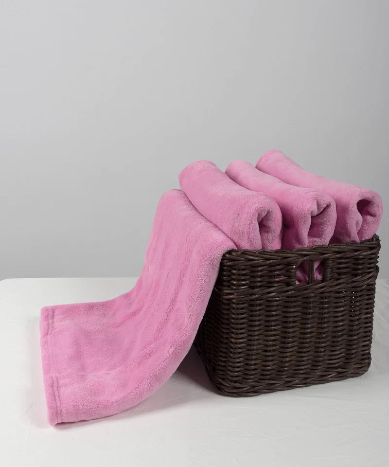Κουβέρτα Coral Fleece Μονή Silk Fashion Ρόζ 170x220