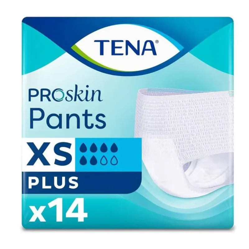 Tena Proskin Plus Pants Absorbent Urinary Leaks Size XS 50-70cm X14
