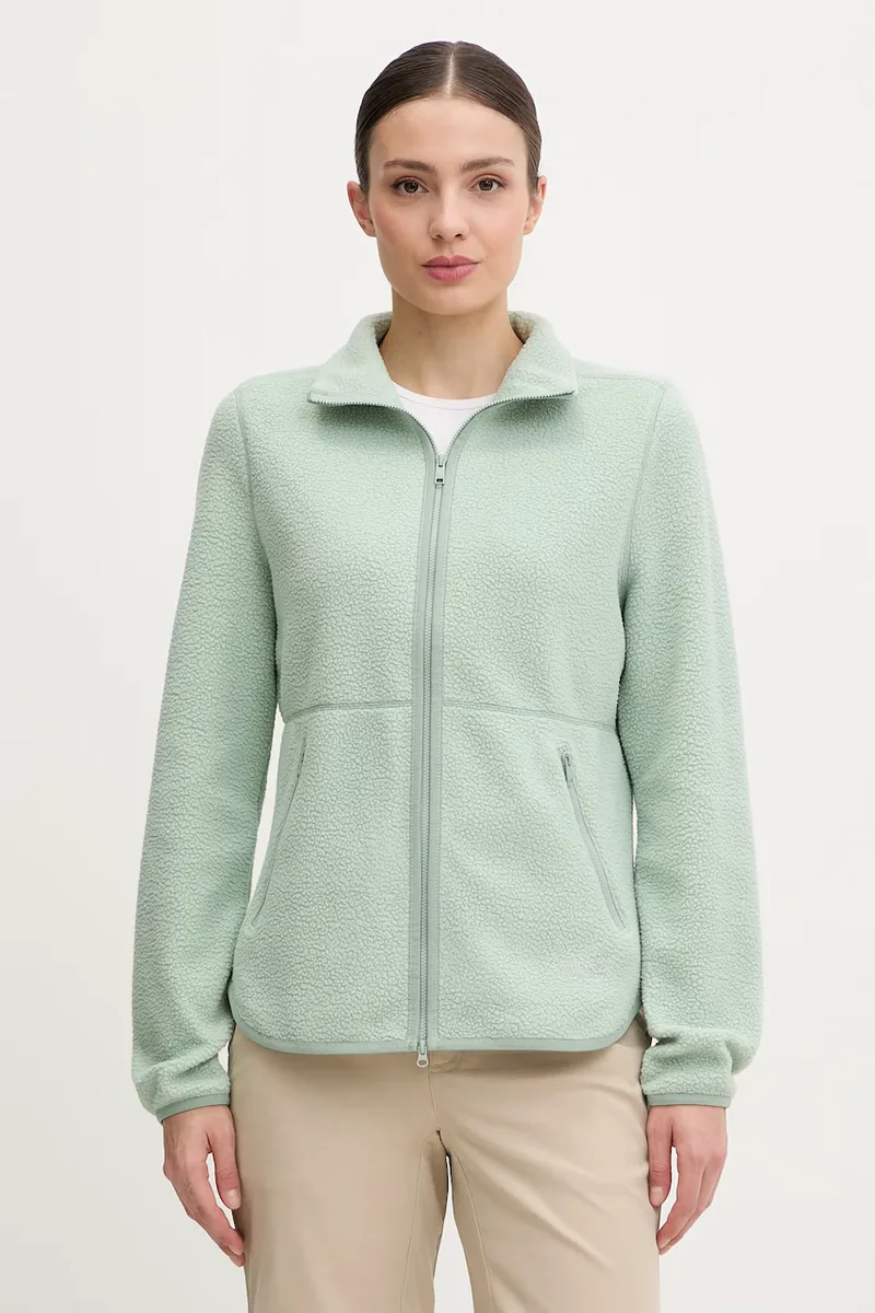 Jack Wolfskin μπλούζα με κουμπιά γυναικεία φλις Lite Curl