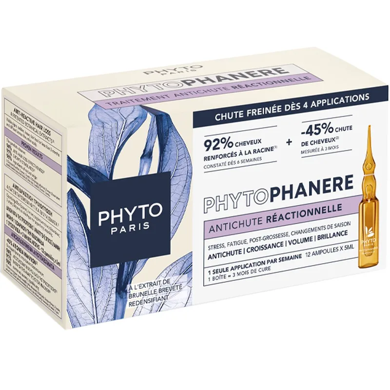 Phyto Phytophanere Anti-Reactive Hair Loss Θεραπεία Κατά της Αντιδραστικής Τριχόπτωσης με Φυτικά Εκχυλίσματα 12vials x 5ml