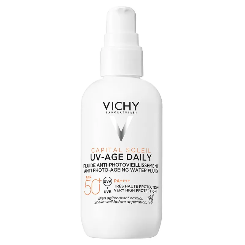 Vichy Capital Soleil UV-Age Daily Spf50+ Λεπτόρρευστο Αντηλιακό Προσώπου Κατά της Φωτογήρανσης Πολύ Υψηλής Προστασίας 80ml