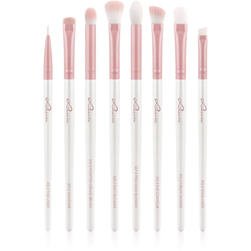 Luvia Cosmetics Prime Vegan All Eye Want σετ με πινέλα Τα μάτια Candy (Pearl White / Rose) 8 τμχ