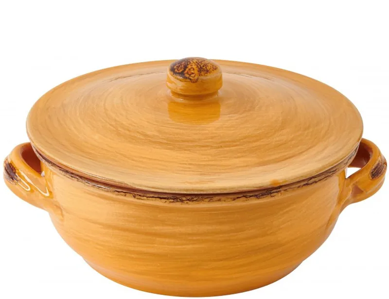 Brandani Γάστρα Πυρίμαχη Στρογγυλή 24cm Yellow Le Primizie