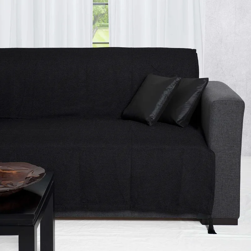 Ριχτάρι Καναπέ Τριθέσιου (180x300) Silk Fashion 9925 Μαύρο