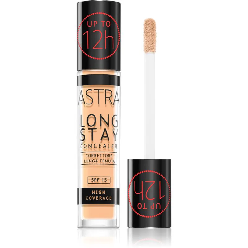 Astra Make-up Long Stay κονσίλερ με υψηλή κάλυψη SPF 15 απόχρωση 004W Sand 4,5 μλ