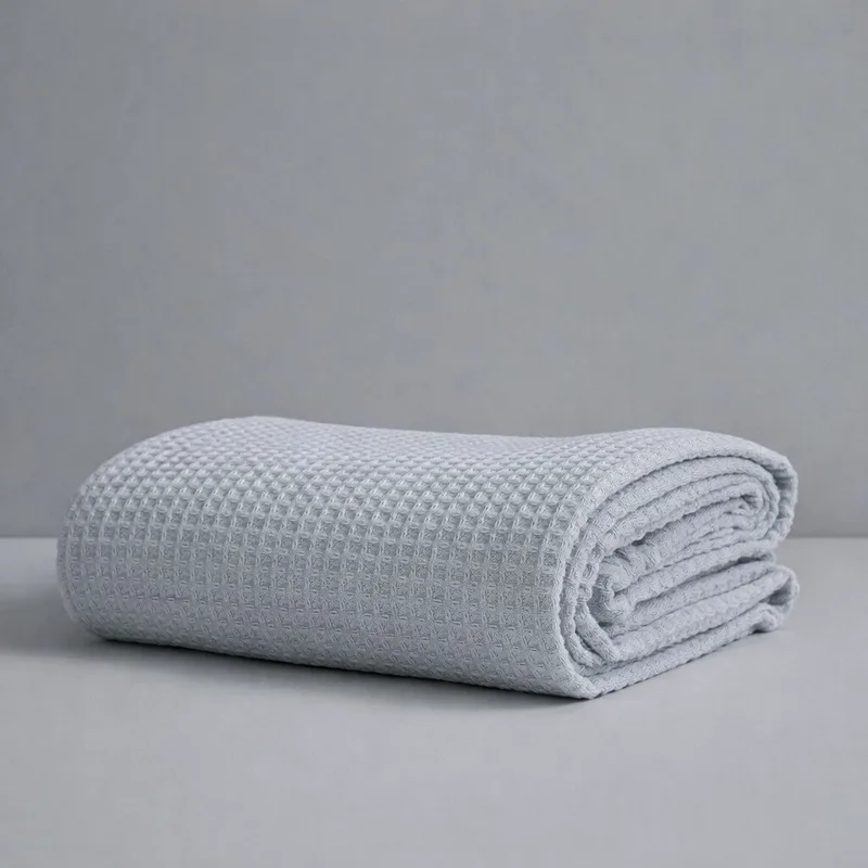 Κουβέρτα Πικέ Μονή Waffle 165χ245 Light Grey