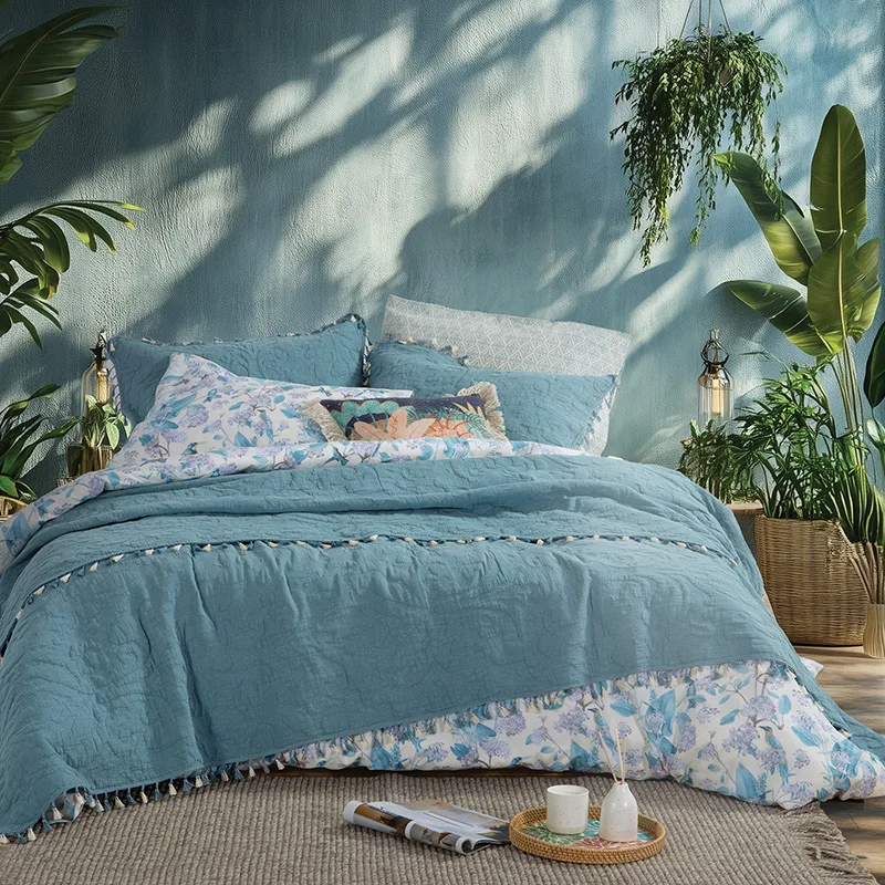 Κουβερλί Υπέρδιπλο 230X240 Nef Nef Feraggio Blue Petrol (230x240)