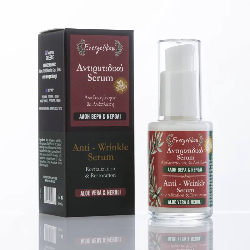 Evergetikon Aντιρυτιδικό Serum με Aλόη βέρα Νερολί