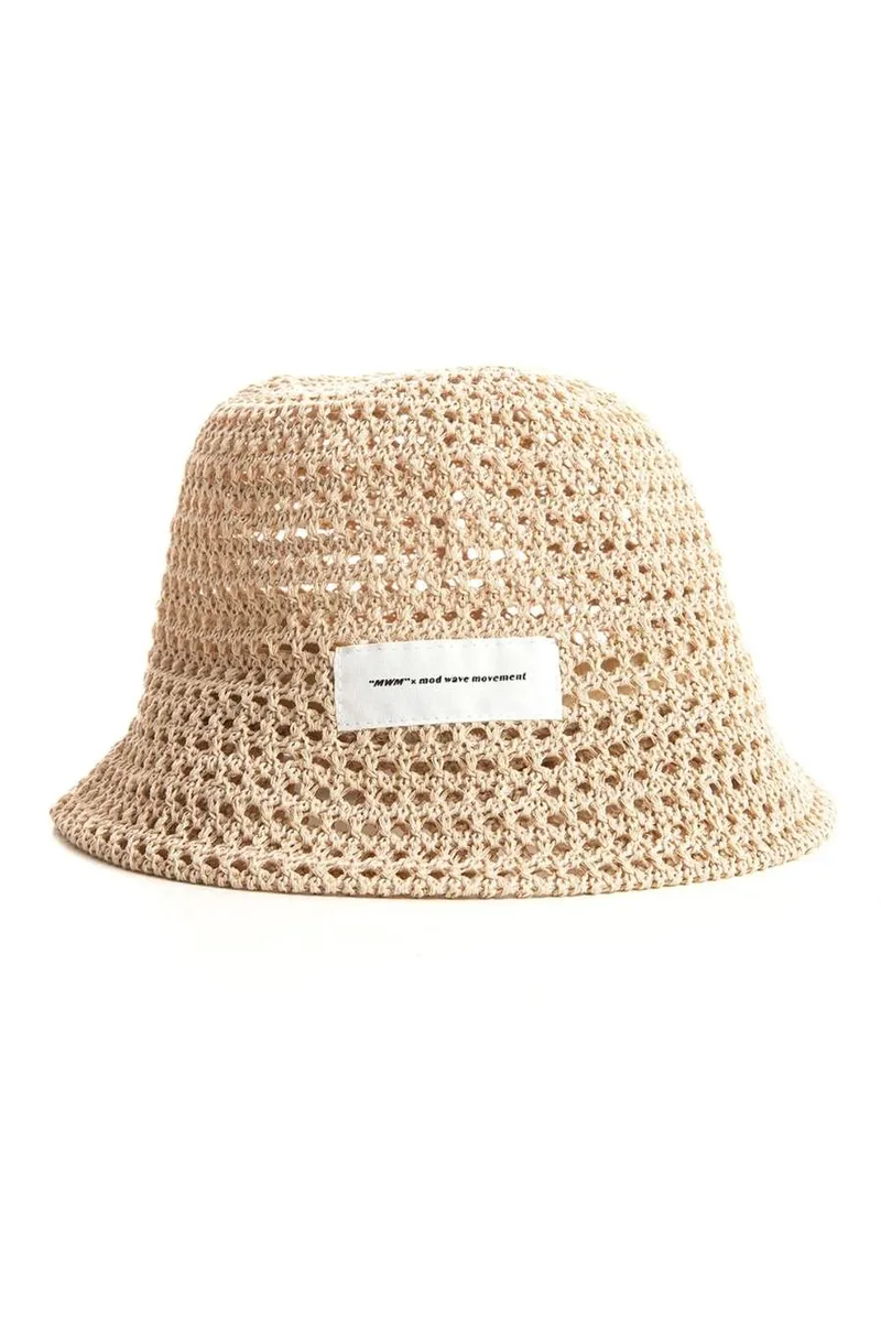 MOD WAVE MOVEMENT Καπέλα MWM Wicker Bucket Hat - BEIGE-MW092410519-BEIGE