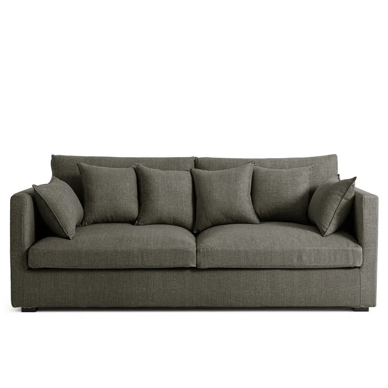 Καναπές από βαμβάκι-λινό Μ110xΠ185xΥ85cm