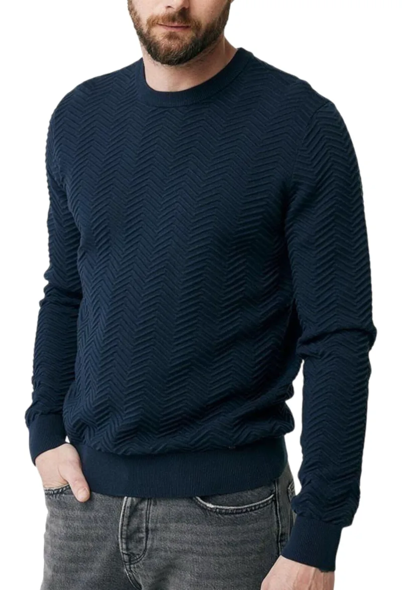 Μπλούζα Μακρυμάνικη Mexx Structured Knit Sweater AO0914036M-NAVY Ανδρικό