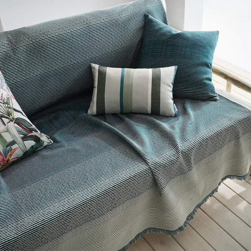 Ριχτάρι Τριθέσιου Καναπέ (180x310) Gofis Home Zebra Viridian Blue 302/18