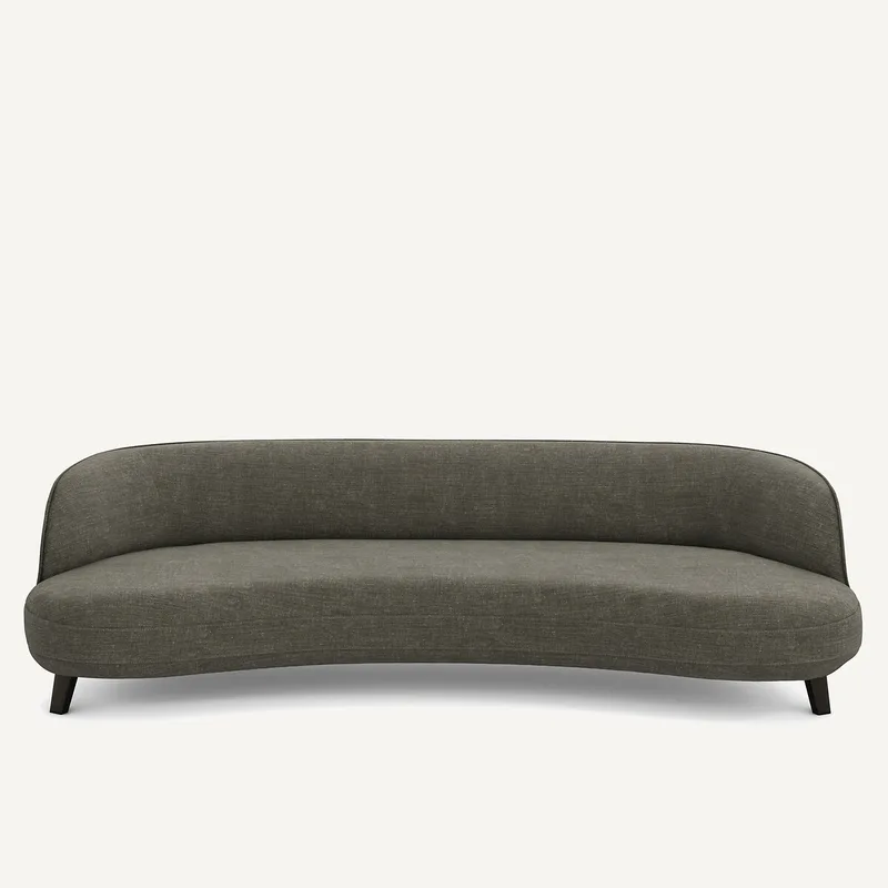 Καναπές 5 θέσεων από βαμβάκι λίνο Μ107xΠ240xΥ75cm