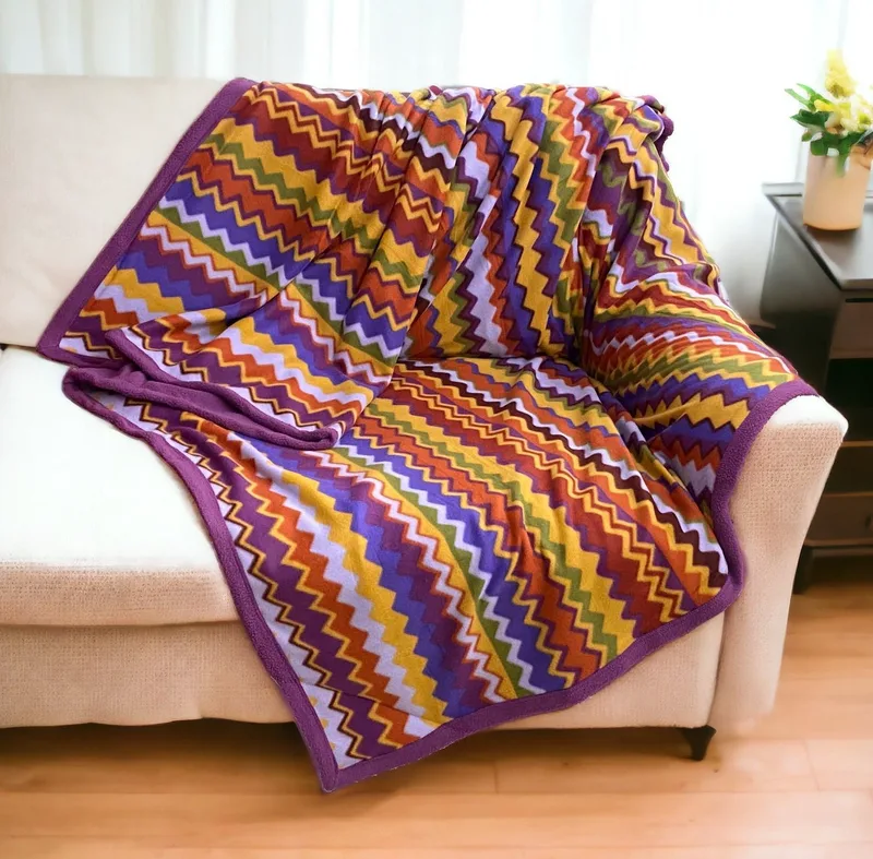 ΚΟΥΒΕΡΤΑ ΚΑΝΑΠΕ DOUBLE-PLY SHERPA ZIC ZAC ΜΩΒ 160Χ210 LINEAHOME