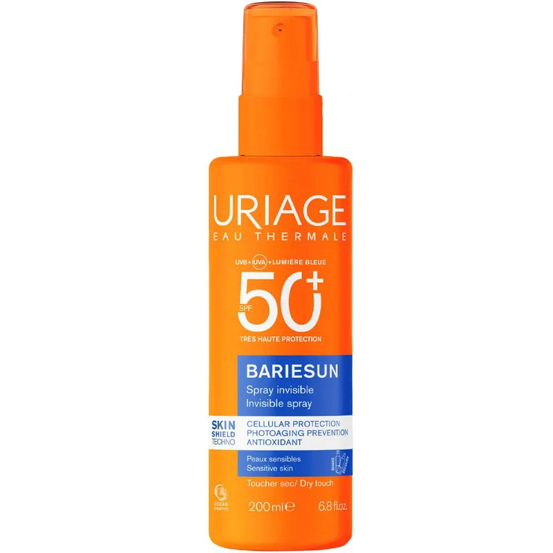 Uriage Bariesun Invisible Scented Spf50+ Dry Touch Spray Διάφανο Αντηλιακό Spray Προσώπου & Σώματος Πολύ Υψηλής Προστασίας Κατάλληλο & για Ευαίσθητες Επιδερμίδες με Άρωμα 200ml