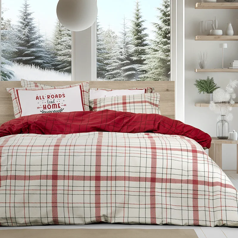 Σεντόνια Φανελένια King Size (Σετ) 265X280 Nima Home Bliss Χωρίς Λάστιχο (265x280)