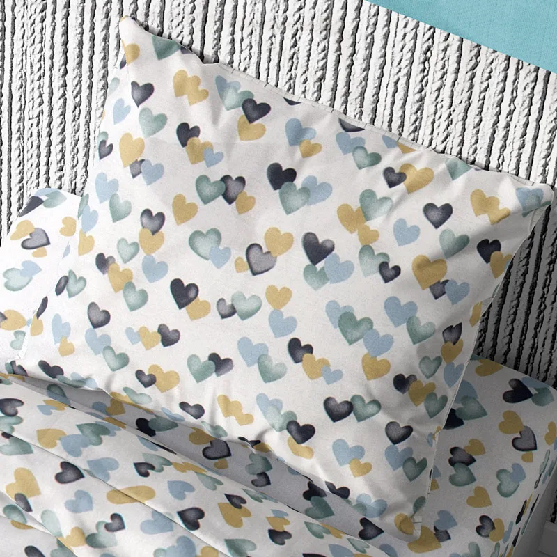 Μαξιλαροθήκη 50x70 Dimcol Hearts 11 Green 50x70