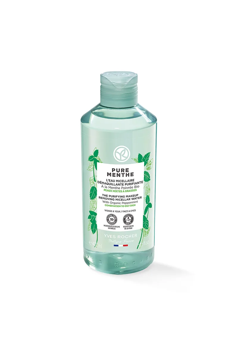 Yves Rocher Purifying Makeup Removing Micellar Water - Pure Menthe 400 ml - 14782