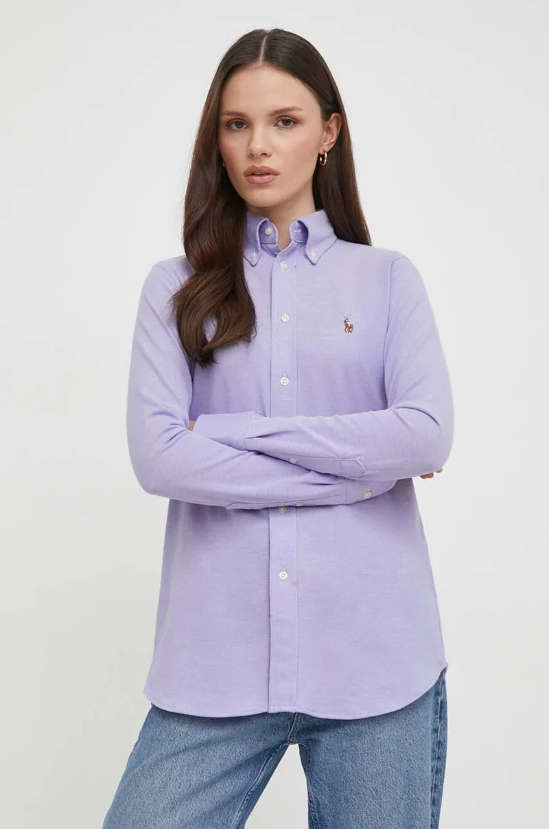 Polo Ralph Lauren Πουκάμισο oxford γυναικείο βαμβακερό