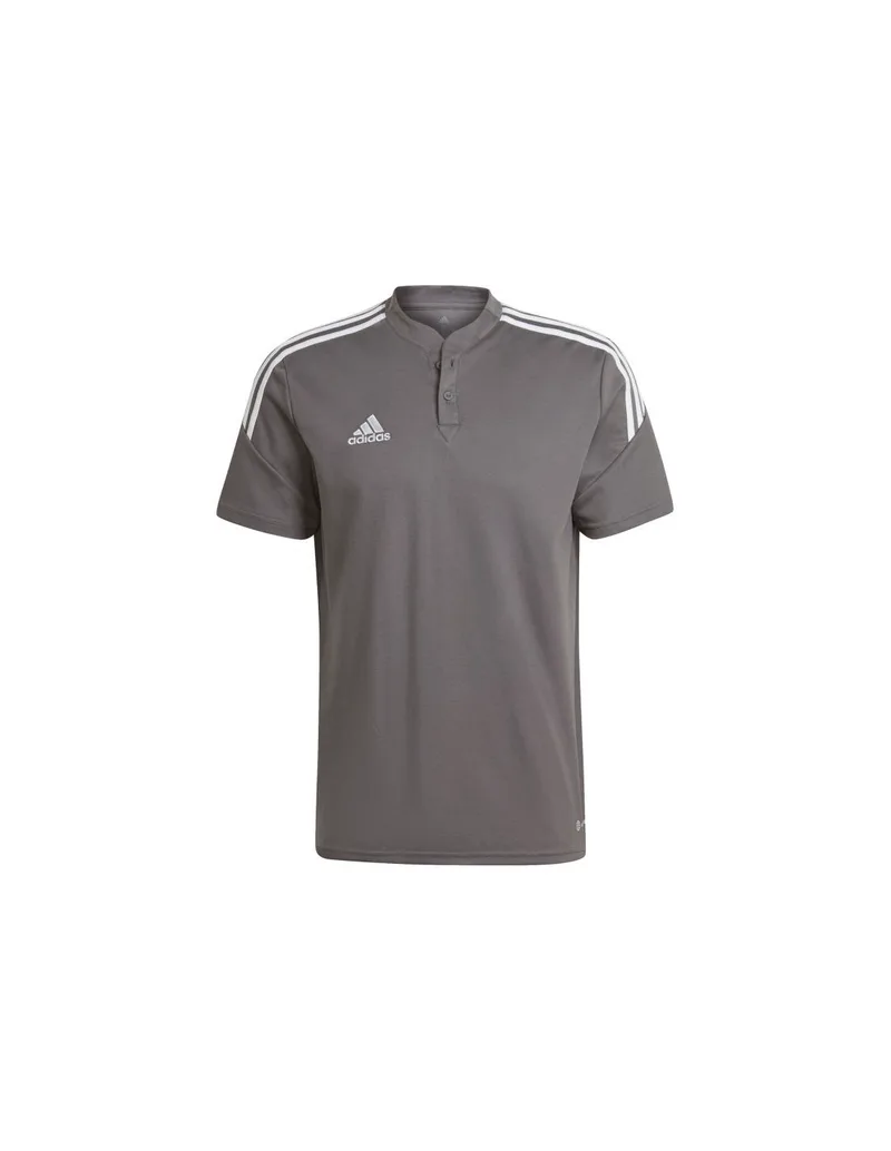 Adidas Condivo 22 Ανδρική Μπλούζα με Κουμπιά Κοντομάνικη Γκρι HD2320