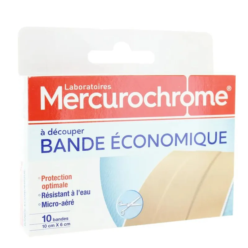 Mercurochrome Economic Band Plaster 10 Bands