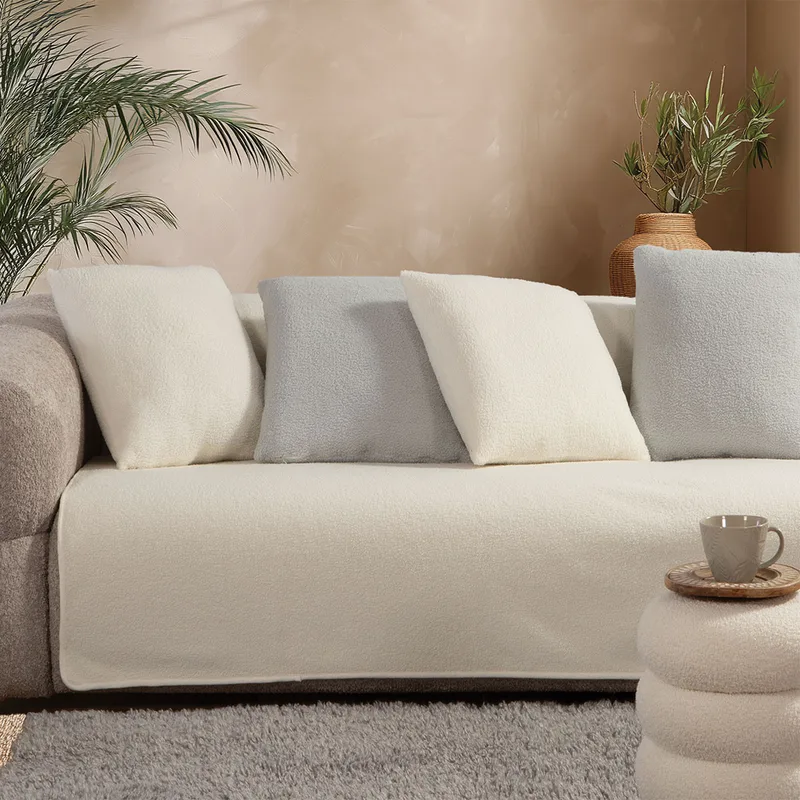Ριχτάρι Πολυθρόνας Μπουκλέ (180x180) Nef-Nef Homeware Breda Ecru