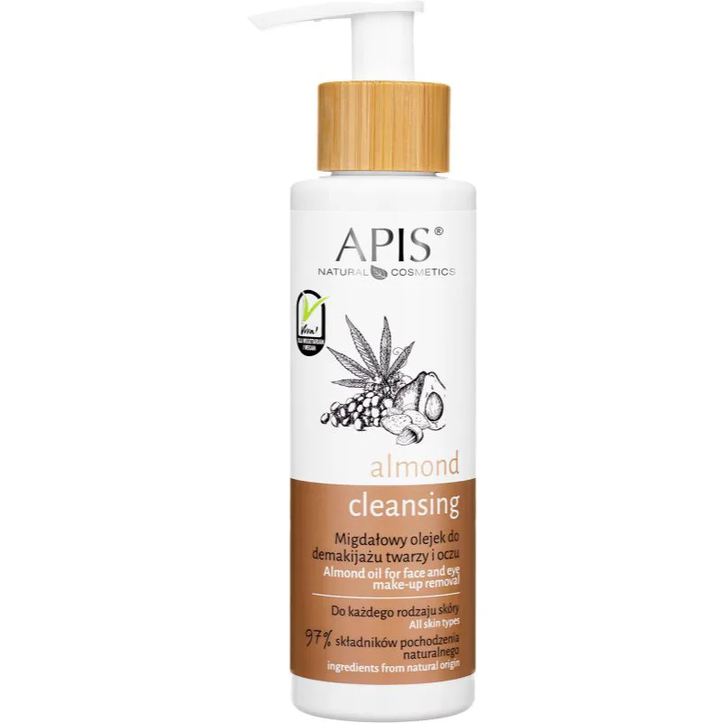 Apis Natural Cosmetics Almond καθαριστικό λάδι και ντεμακιγιάζ 150 ml