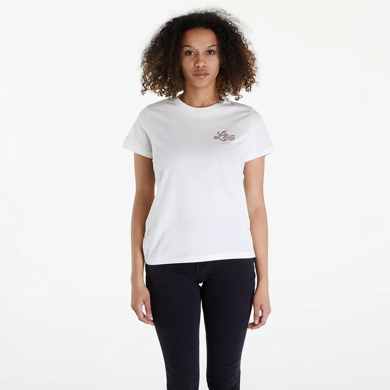 T-shirt Lee Small Logo Tee Ecru S