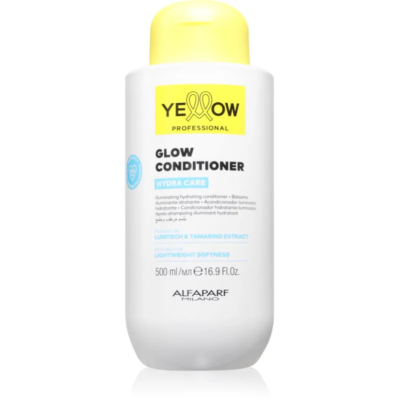 Yellow Professional Hydra Care Glow Conditioner ενυδατικό μαλακτικό για όλους τους τύπους μαλλιών 500 ml