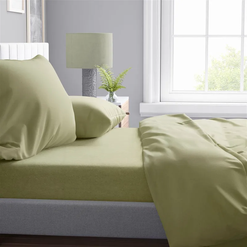 Σεντόνια Σετ 4 τεμ Solid 504 240X270 Olive 100% Cotton