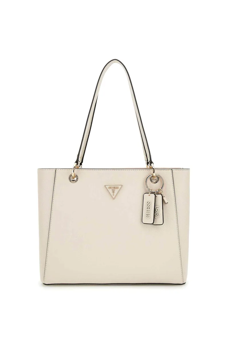 Guess γυναικεία τσάντα tote με logo "Noelle II" - HWZG9672250 Εκρού