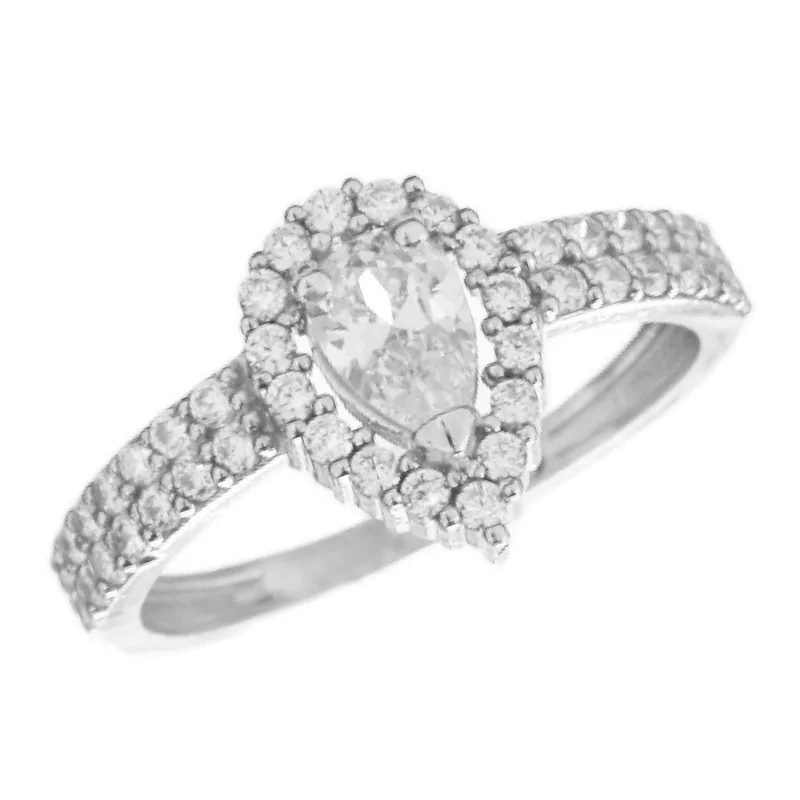 Δακτυλίδι Γυναικείο με άσπρα zircon Ασήμι 925 Ν55 Gatsa 1802