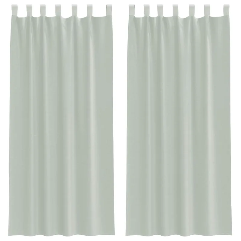 vidaXL Κουρτίνες Voile με Θηλιές 2 τεμ. Ανοιχτό Γκρι 140x245 εκ.