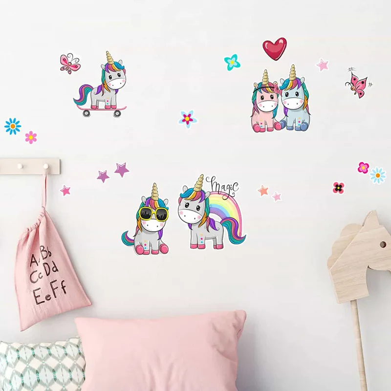 Αυτοκόλλητα Τοίχου Ango 18116 Unicorns