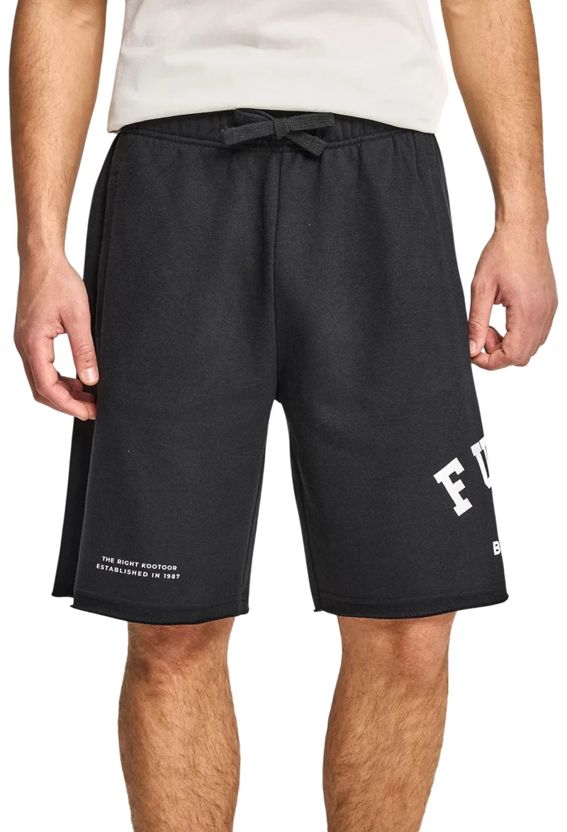 Βερμούδα Funky Buddha Αθλητική Με Τυπωμένο Logo FBM013-051-03-BLACK Ανδρικό
