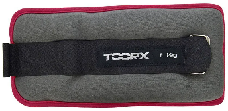 ΒΑΡΑΚΙΑ ΑΚΡΩΝ TOORX (AHF-094) ΜE VELCRO ΓΚΡΙ/ΚΟΚΚΙΝΑ (2 Χ 2.0 KG)