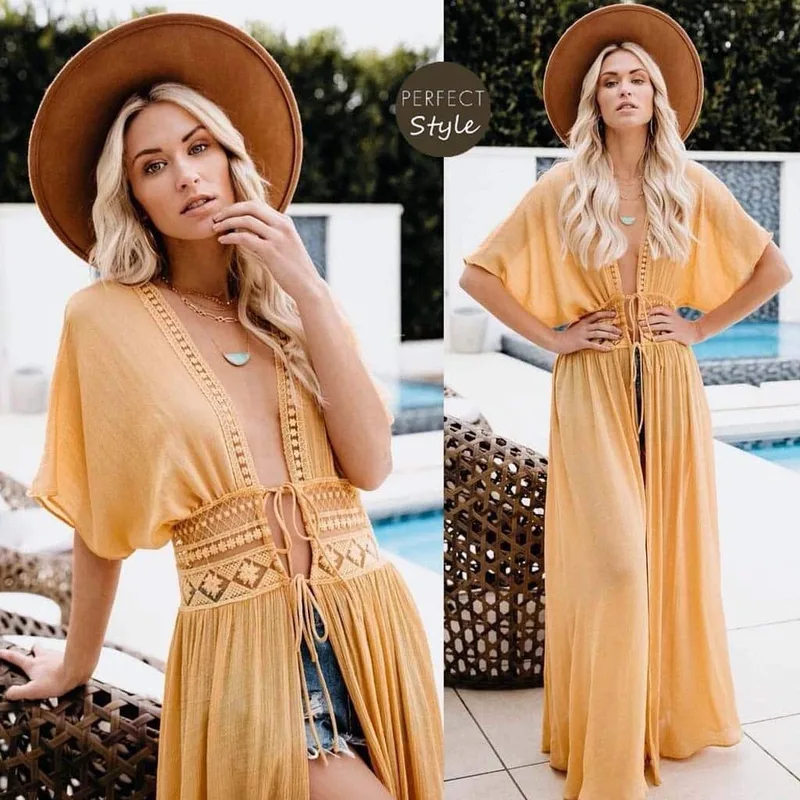 must have bohemian καφτάνι Beliz yellow