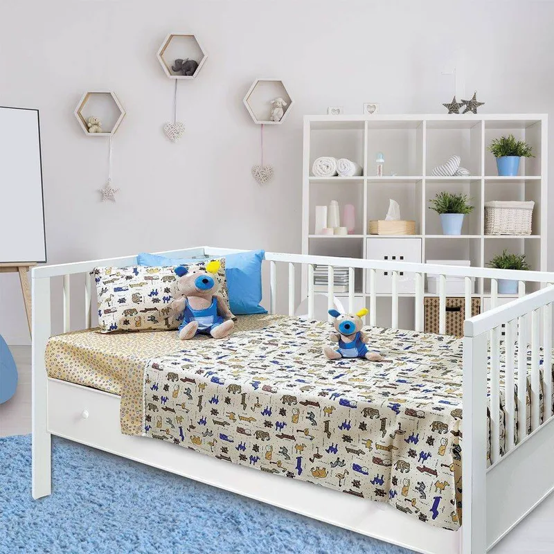 ΣΕΤ ΣΕΝΤΟΝΙΑ ΚΟΥΝΙΑΣ DAS HOME DREAM LINE SATIN 110Χ150 ΜΠΕΖ/ΛΑΔΙ/ΣΙΕΛ 6347