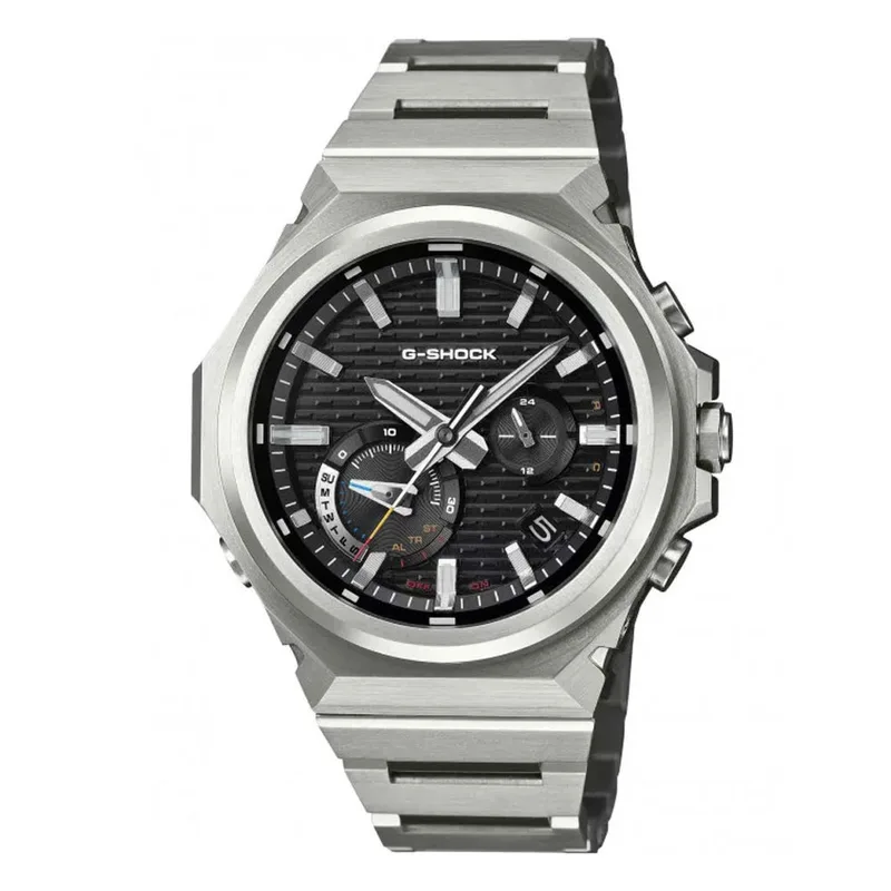 CASIO G-SHOCK Tough Solar Chronograph Silver Stainless Steel Bracelet GST-B1000D-1AER