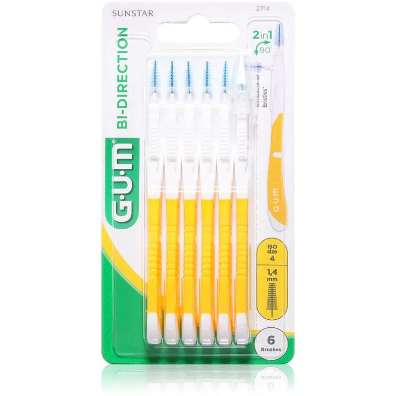 G.U.M Bi Direction Interdental Brush 2714 μεσοδόντια βουρτσάκια 1,4 mm 6 τμχ