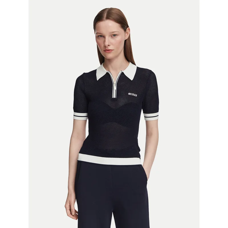 Guess Polo V6GR04 Z0725 Σκούρο μπλε Regular Fit