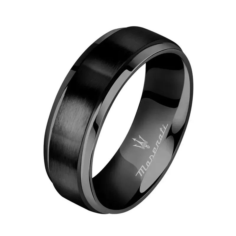Δαχτυλίδι ανδρικό Maserati Ceramic Black Stainless Steel JM223ATZ250 JM223ATZ250 Ατσάλι