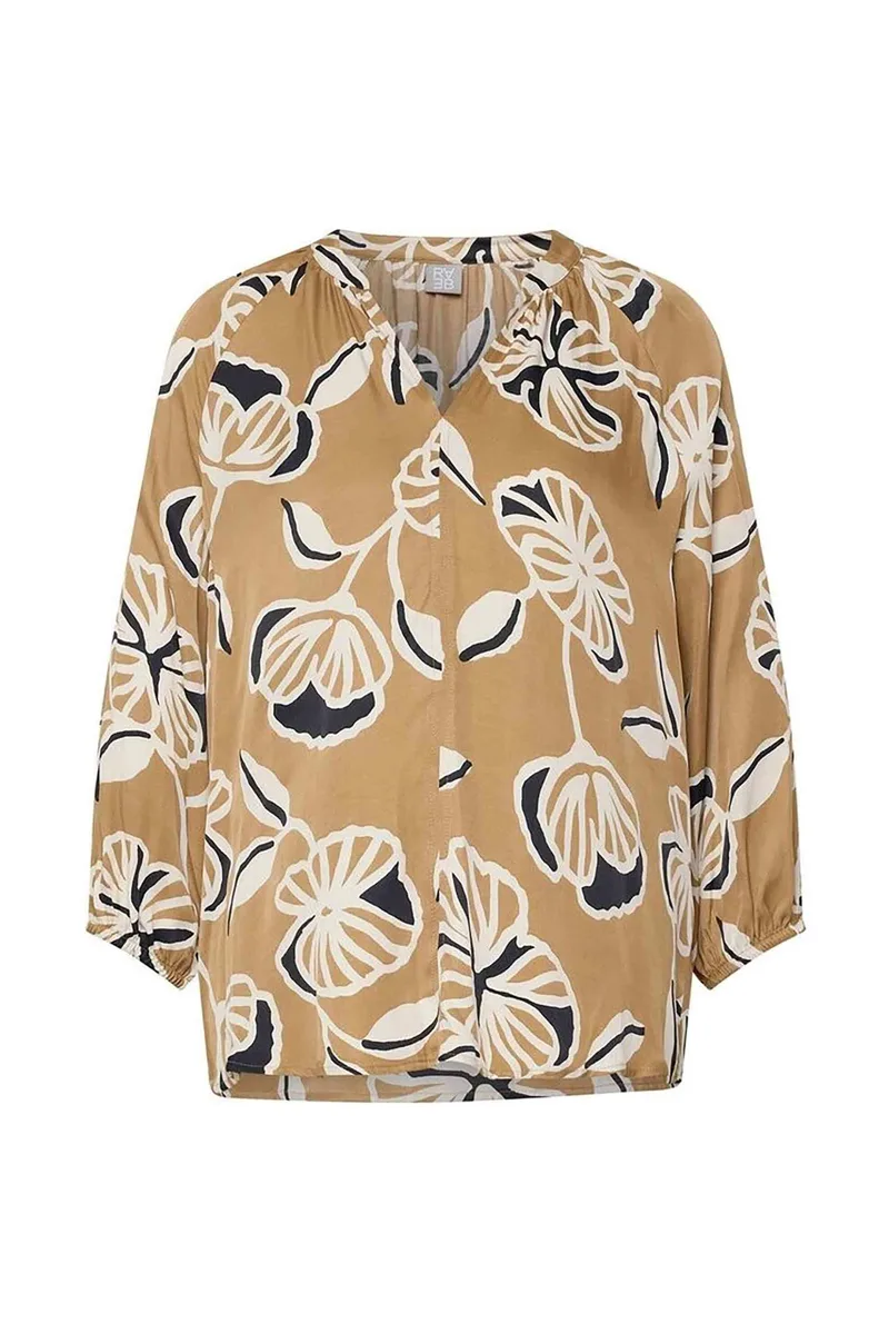 Rabe γυναικεία μπλούζα με all-over print - 56-115100 Καφέ Latte
