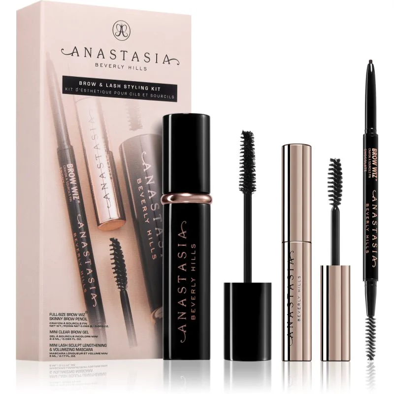 Anastasia Beverly Hills Brow & Lash Styling Kit σετ δώρου για τα μάτια και τα φρύδια απόχρωση Dark Brown