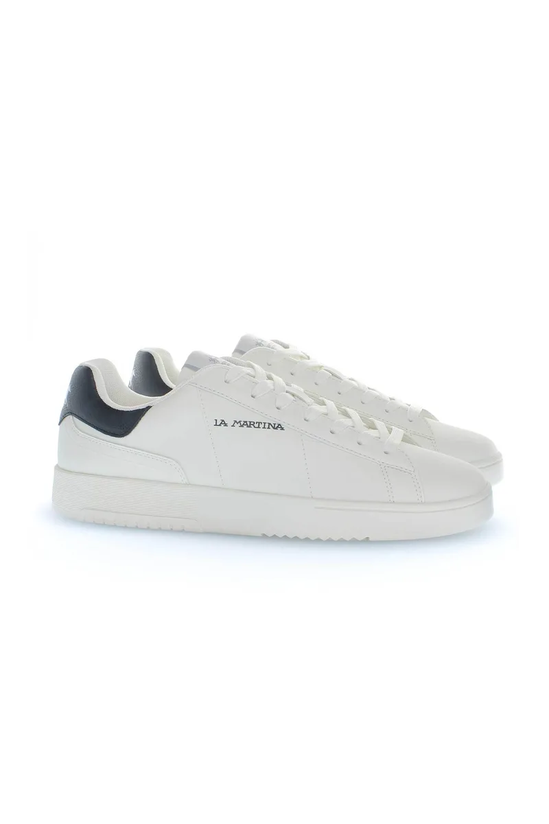 La Martina ανδρικά sneakers με λογότυπο - LFM261001-A00A2 Λευκό
