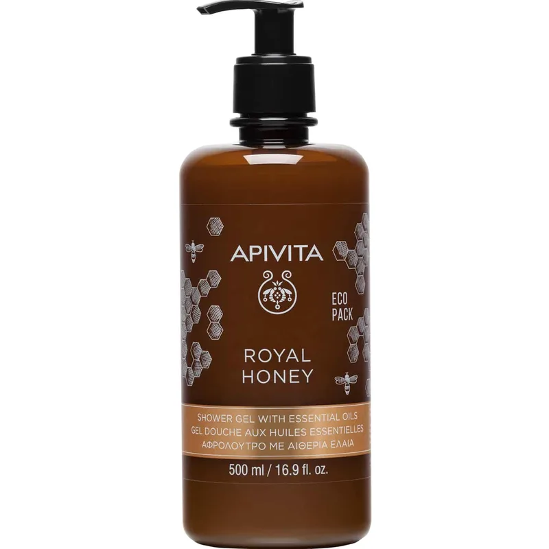 Apivita Royal Honey Shower Gel with Essential Oils Ενυδατικό Αφρόλουτρο με Αιθέρια Έλαια 500ml