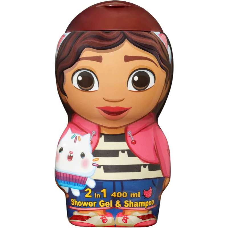 Gabby's Dollhouse 2D Kids Gentle τζελ για ντους και σαμπουάν 2 σε 1 400 ml