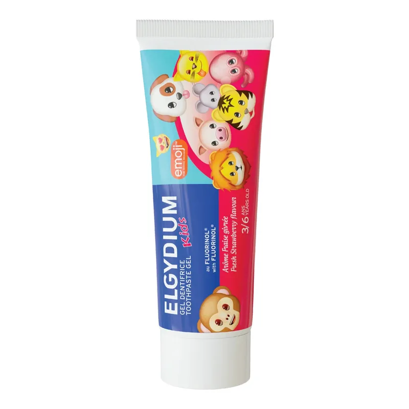 Elgydium Kids Emoji Toothpaste Gel Παιδική Οδοντόπαστα για Παιδιά από 3 έως 6 Ετών με Γεύση Φράουλα 50ml