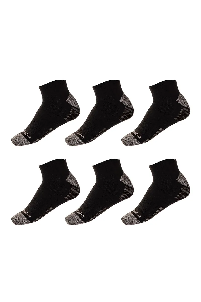 Columbia σετ unisex κοντές κάλτσες με λογότυπο "Athletic Fashion" (3 ζευγάρια) - C1181MBlackM Μαύρο